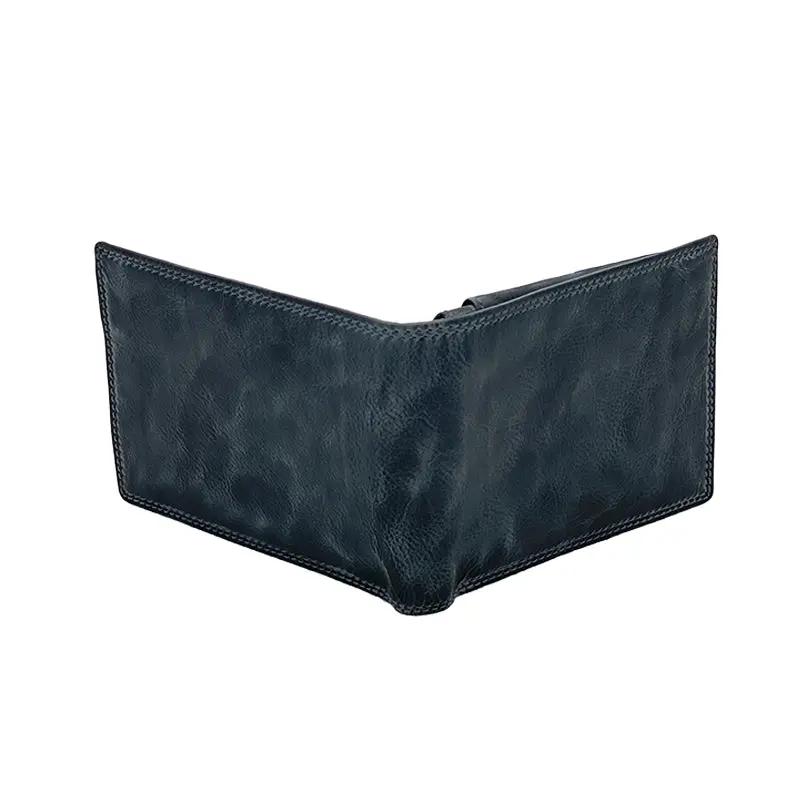 Hazz Grey Stone Wax Classic Wallet with Coin Compartment