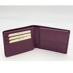 Classic Bordeaux Nappa Leather Wallet with Coin Pocket and Flap