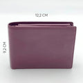 Classic Bordeaux Nappa Leather Wallet with Coin Pocket and Flap