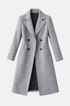 Barbara | Classic Wool Coat with Double-Breasted Button Placket