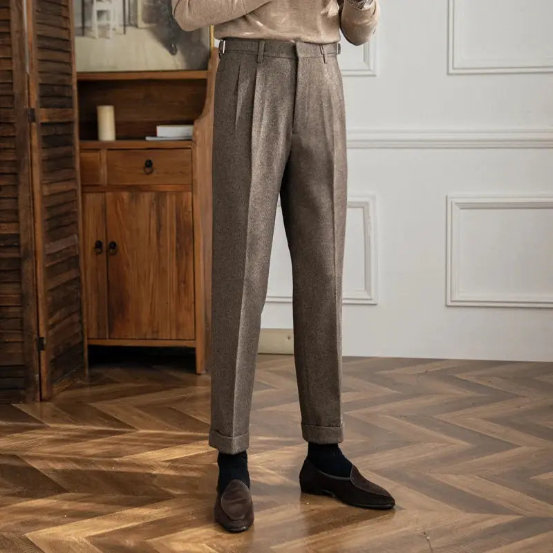 Classic High Waist Trousers with British Charm