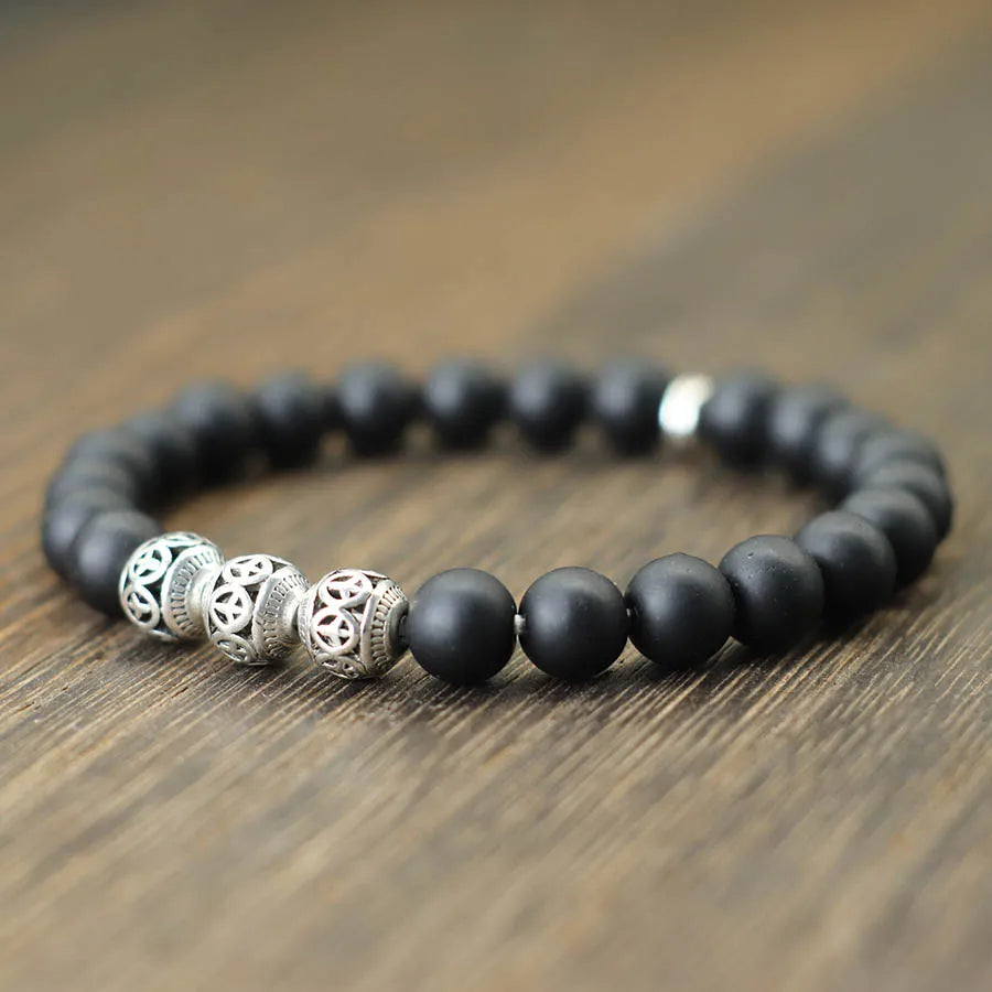 Daan | Armband Vredessymbool Lapis Lazuli Tijgerogen