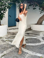 Dress with Slim Straps