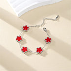 Classic Lucky Clover Women's Bracelets Double Sided Flowers Jewellery Gifts Stainless Steel hand chain 18k Gold Plated Jewelry