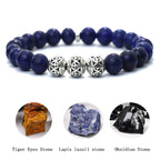 Daan | Armband Vredessymbool Lapis Lazuli Tijgerogen