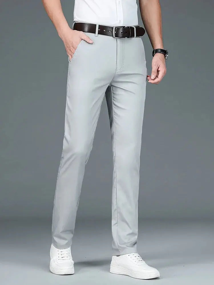 Sustainable Straight Trousers Made from Bamboo Fabric