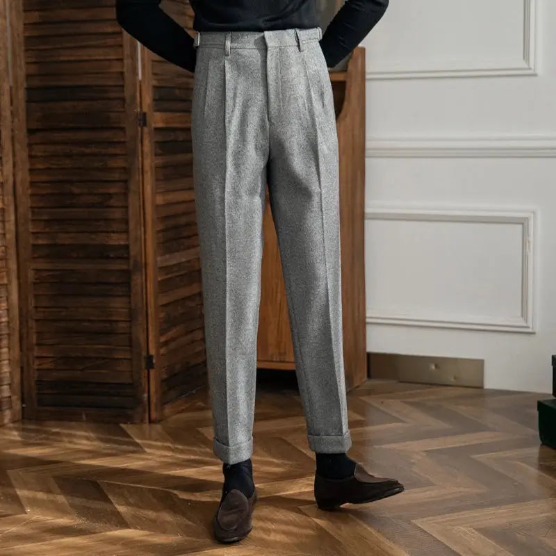 Classic High Waist Trousers with British Charm