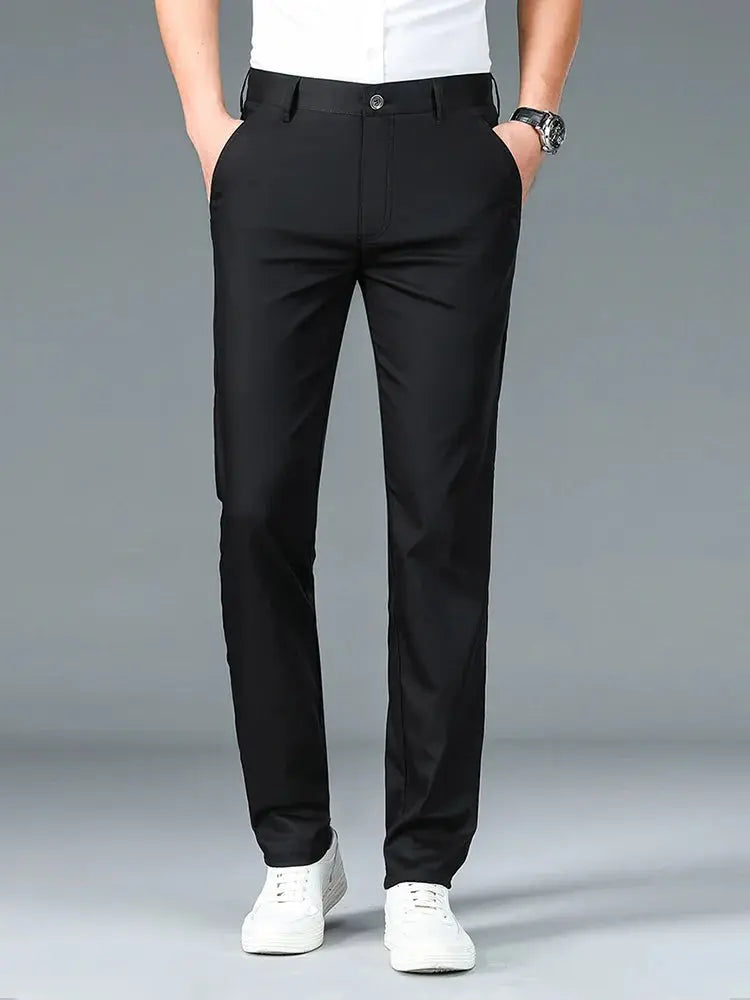 Sustainable Straight Trousers Made from Bamboo Fabric