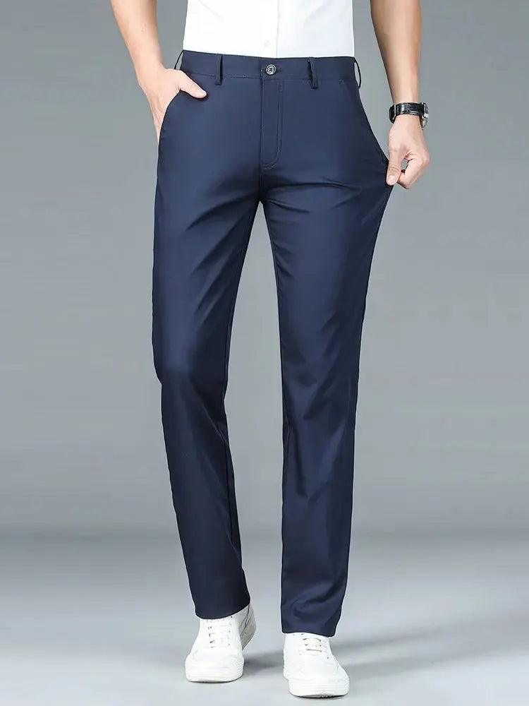 Sustainable Straight Trousers Made from Bamboo Fabric