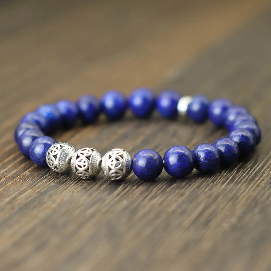 Daan | Armband Vredessymbool Lapis Lazuli Tijgerogen