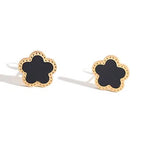 2022 Female Trend New Stainless Steel Luxury Flower Clover Earrings For Women Fashion Gold Silver Color White Shell Jewelry