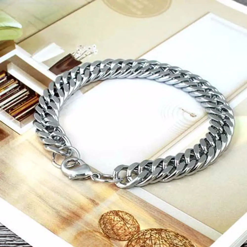 Henry | Mannen Zilveren Kleur RVS Zware Kettingarmbanden