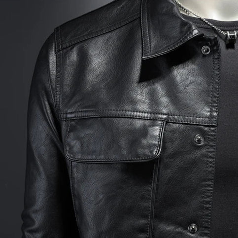 Lulzim | Casual Slim Fit Leather Jacket
