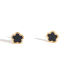 2022 Female Trend New Stainless Steel Luxury Flower Clover Earrings For Women Fashion Gold Silver Color White Shell Jewelry