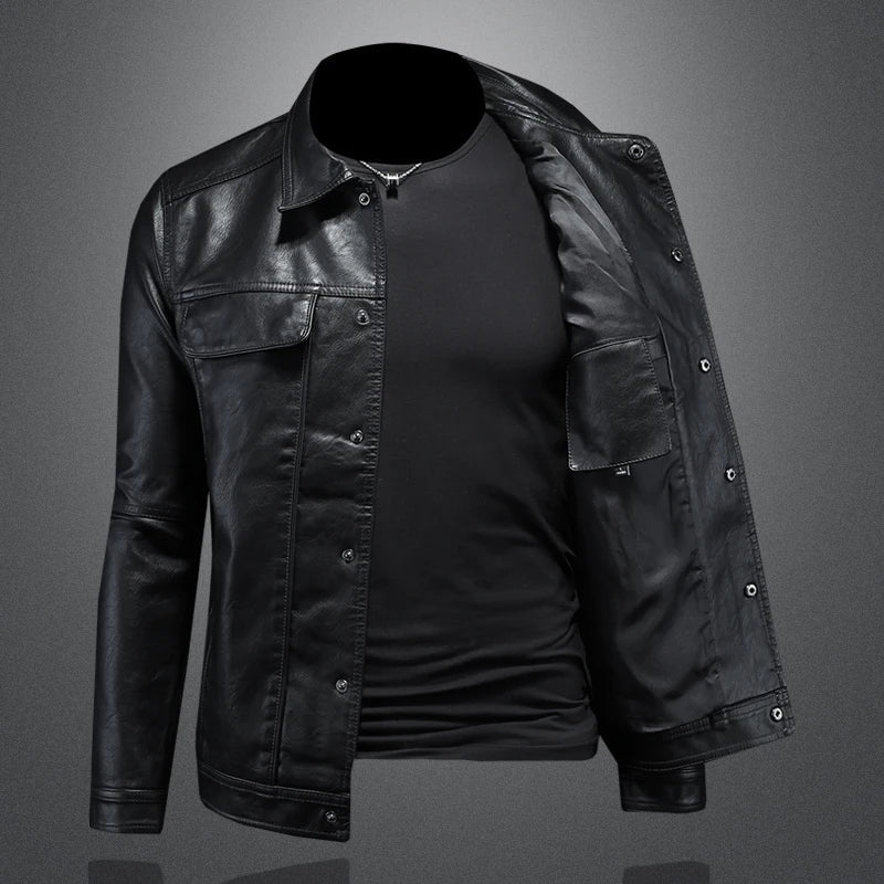 Lulzim | Casual Slim Fit Leather Jacket