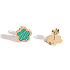 2022 Female Trend New Stainless Steel Luxury Flower Clover Earrings For Women Fashion Gold Silver Color White Shell Jewelry