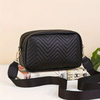Padded Minimalist Shoulder Bag – Stylish PU with Mobile Phone Pocket