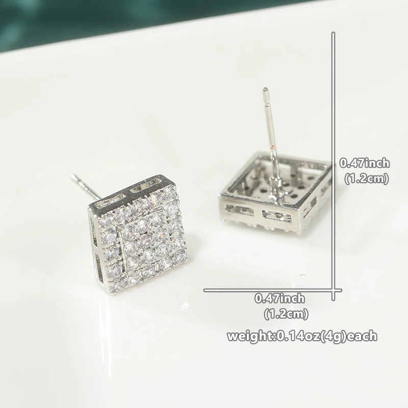 Zid | Sprankelende Zilveren Kleur Witte CZ Stud
