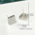 Zid | Sprankelende Zilveren Kleur Witte CZ Stud