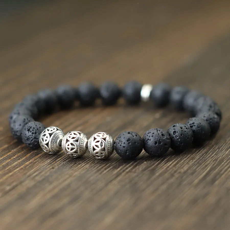 Daan | Armband Vredessymbool Lapis Lazuli Tijgerogen