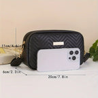 Padded Minimalist Shoulder Bag – Stylish PU with Mobile Phone Pocket