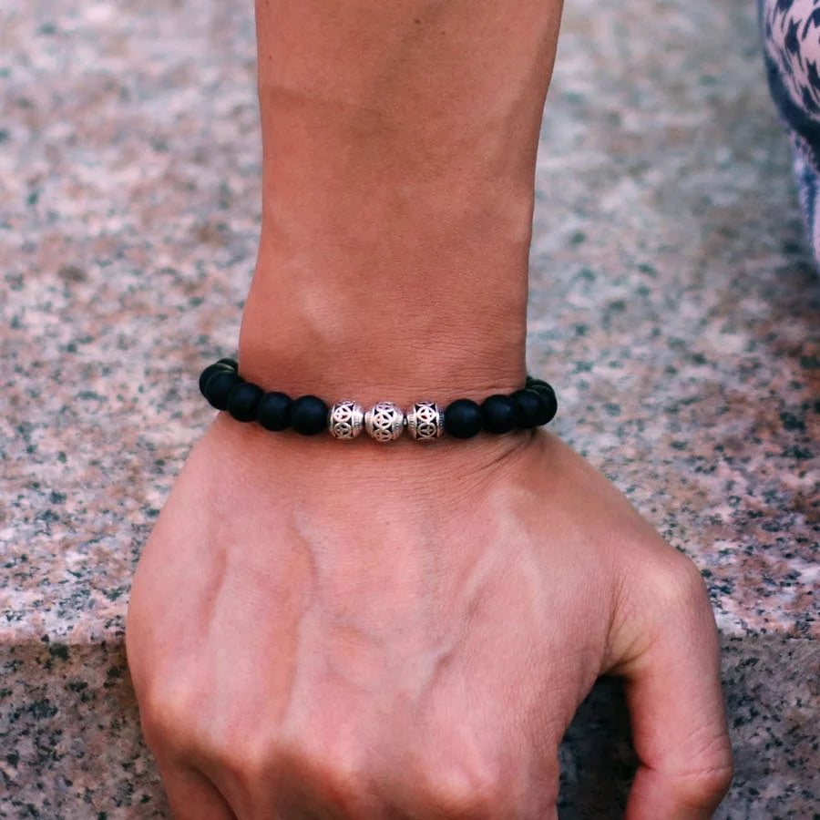 Daan | Armband Vredessymbool Lapis Lazuli Tijgerogen