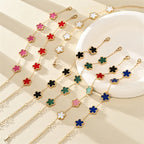 Classic Lucky Clover Women's Bracelets Double Sided Flowers Jewellery Gifts Stainless Steel hand chain 18k Gold Plated Jewelry