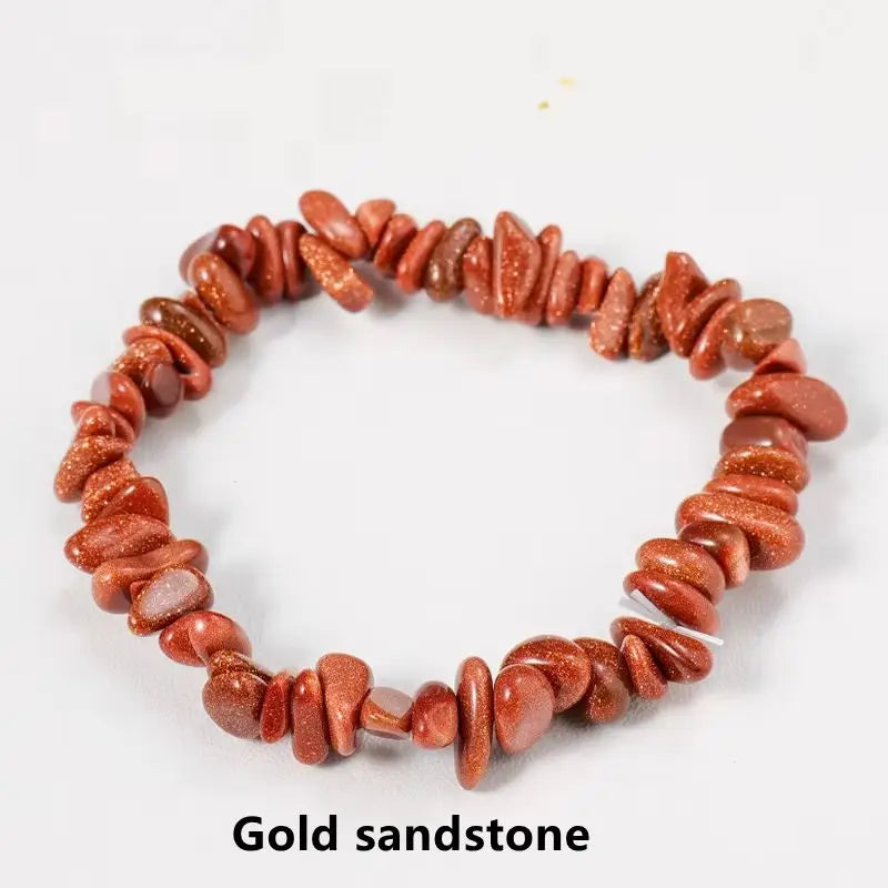 Esme | Bohemian Kleur Natuurlijke Irregulaire Gem Elastische Armband