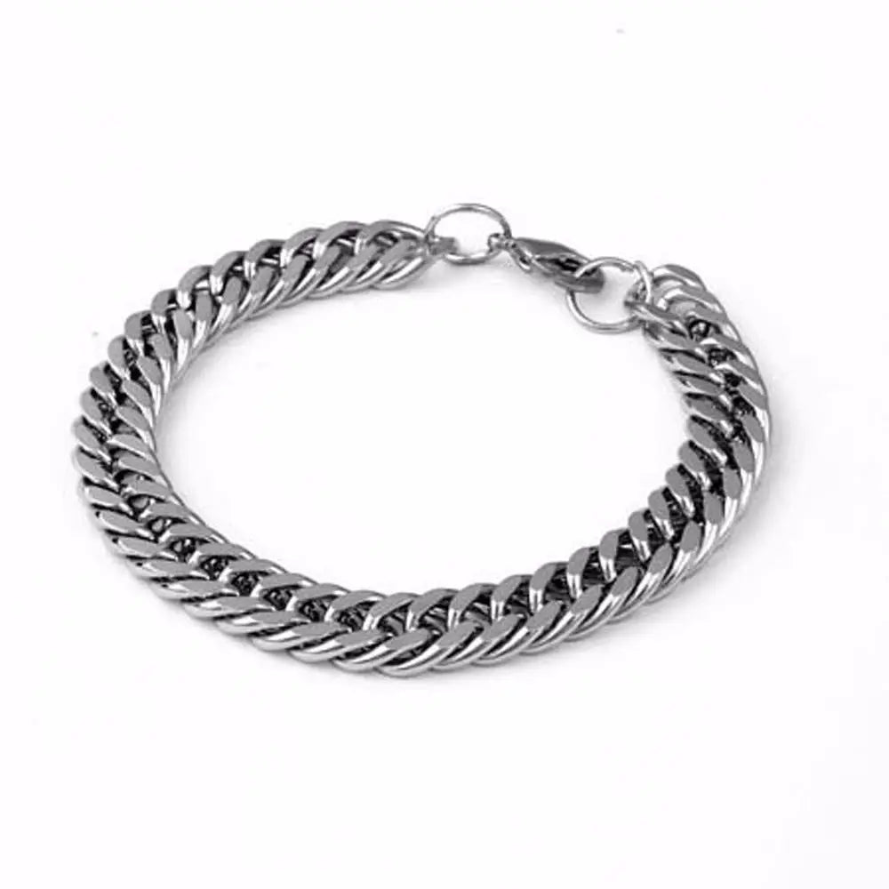 Henry | Mannen Zilveren Kleur RVS Zware Kettingarmbanden