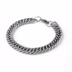 Henry | Mannen Zilveren Kleur RVS Zware Kettingarmbanden