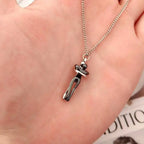 Embrace Couple Pendant Necklace Adjustable Length Him Her Hugging Pendant Necklace Anniversary Jewelry Valentine Day Gift