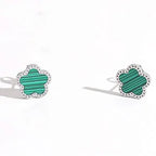 2022 Female Trend New Stainless Steel Luxury Flower Clover Earrings For Women Fashion Gold Silver Color White Shell Jewelry