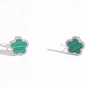 2022 Female Trend New Stainless Steel Luxury Flower Clover Earrings For Women Fashion Gold Silver Color White Shell Jewelry