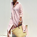 Rosie™ | Elegant Striped Shirt Dress