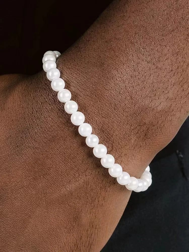 Edward | Imitatie Parel Armband Voor Mannen