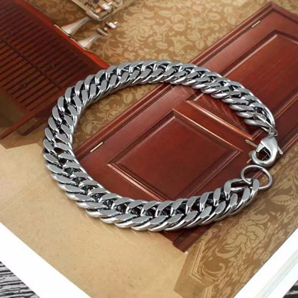 Henry | Mannen Zilveren Kleur RVS Zware Kettingarmbanden