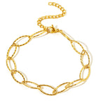 Stainless Steel Bracelets Elliptical O-Ring Chain Minimalist Classics Bracelet For Women Jewelry Everyday Wear Beautiful Gifts