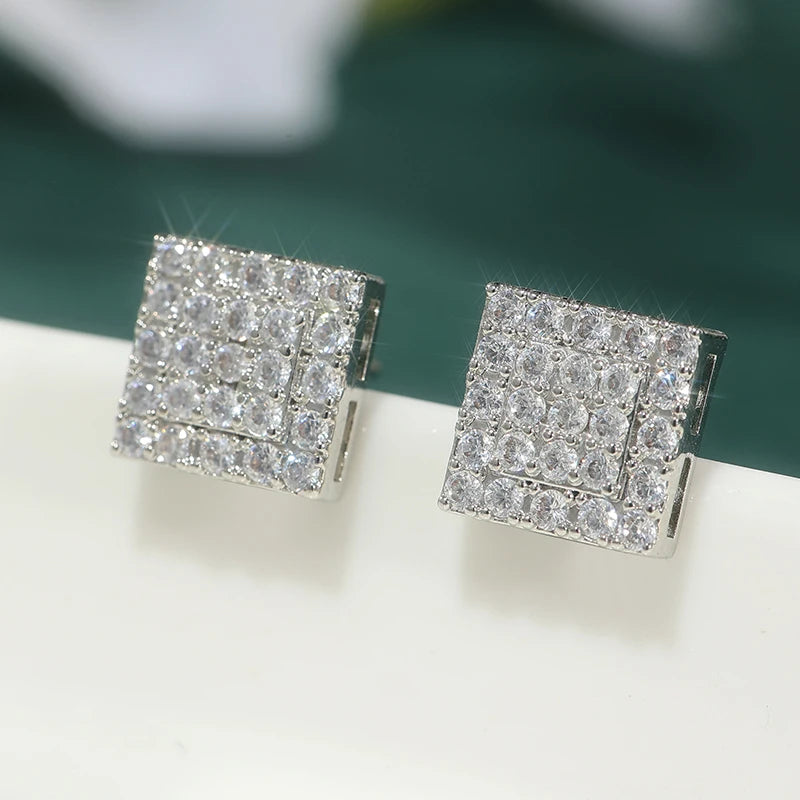 Zid | Sprankelende Zilveren Kleur Witte CZ Stud