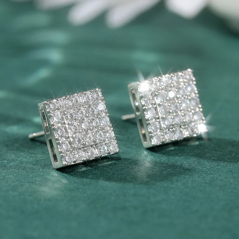 Zid | Sprankelende Zilveren Kleur Witte CZ Stud