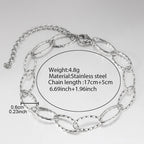 Stainless Steel Bracelets Elliptical O-Ring Chain Minimalist Classics Bracelet For Women Jewelry Everyday Wear Beautiful Gifts