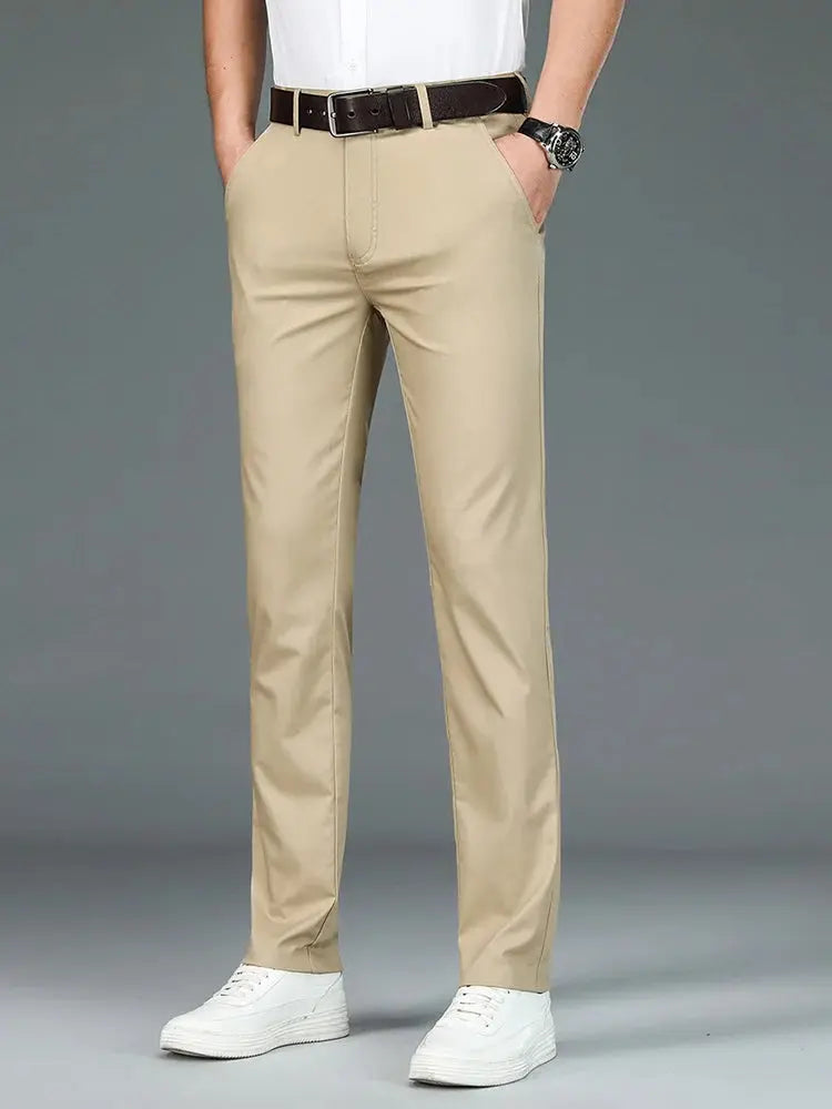 Sustainable Straight Trousers Made from Bamboo Fabric