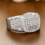 Zac | Ringen Banket Bling Vierkant 925 Sterling Zilver