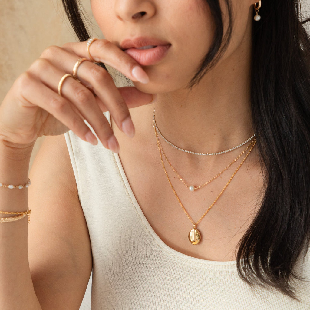 Necklace with Oval Locket