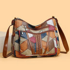 Solara – Elegant Leather Handbag in Mosaic Design