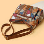 Solara – Elegant Leather Handbag in Mosaic Design
