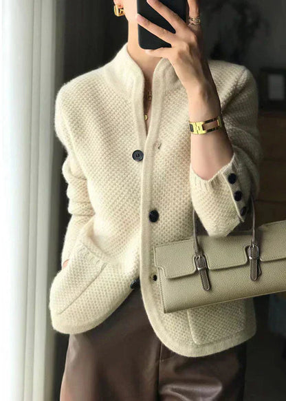 Women's Cardigan – Wool Blend, Button Design & Classic Comfort