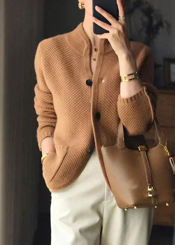 Women's Cardigan – Wool Blend, Button Design & Classic Comfort