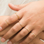 Thin Ring with Floral Pattern
