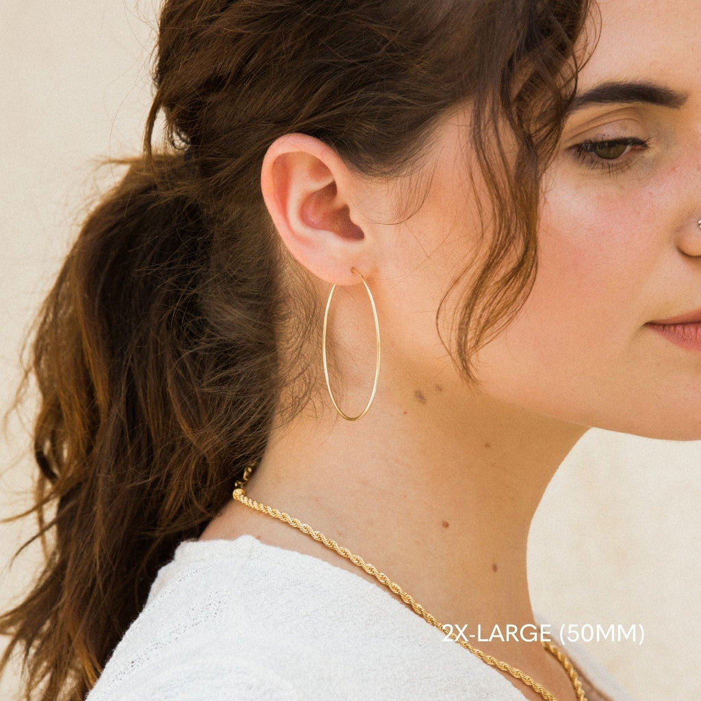 Thin Hoop Earrings