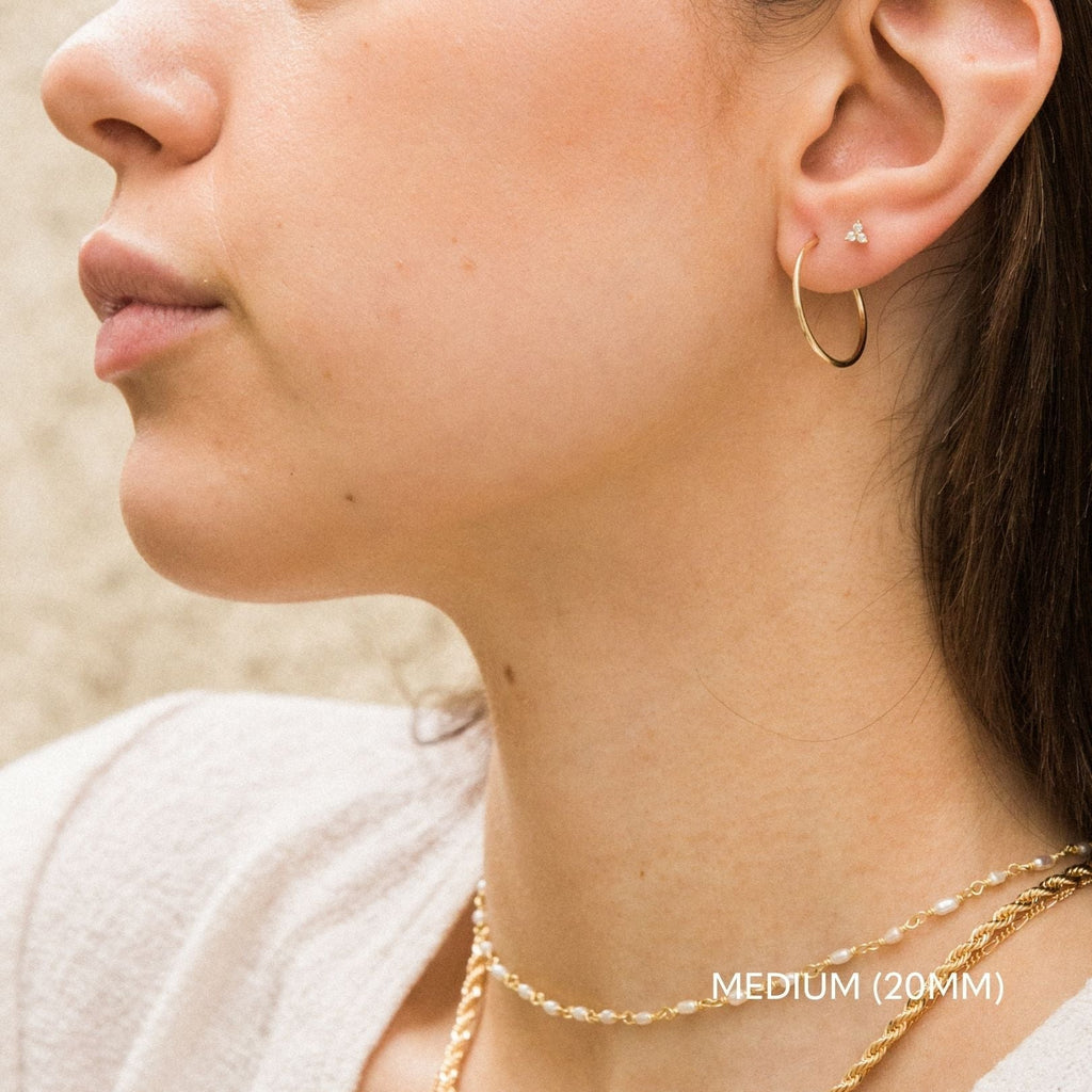 Thin Hoop Earrings